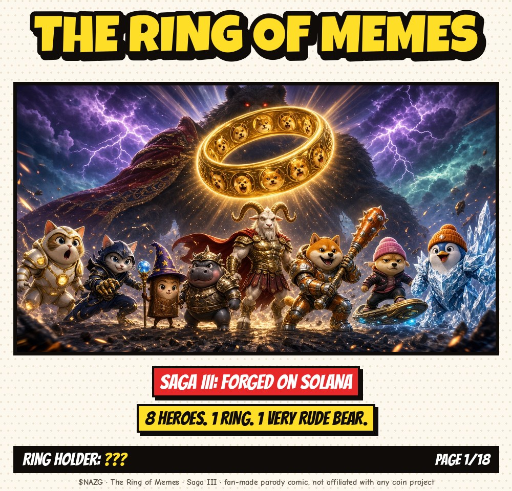 Comic page 1: The Ring of Memes, Saga III cover