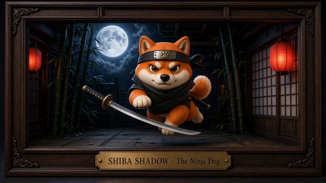 SHIBA SHADOW — The Ninja Dog ($SHIB), 3D collectible