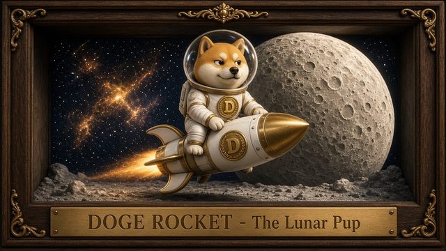 DOGE ROCKET — The Lunar Pup ($DOGE), 3D collectible