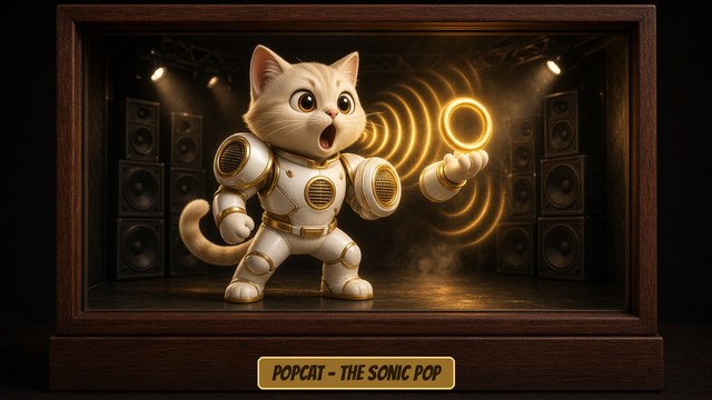 POPCAT, The Sonic Pop ($POPCAT): premium 3D hero figure holding the $NAZG ring